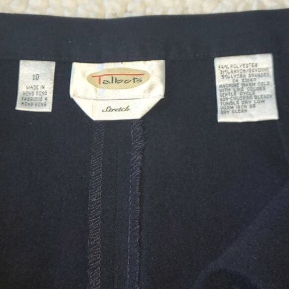 Talbots Stretch Pocketed Zip & Clasp Accent Slit Hem Dress Sz. 10 Pants - Picture 3 of 10